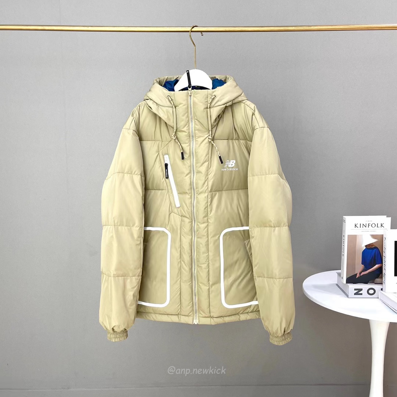 New Balance Nb Thickened Warm Down Jacket White Beige Black (6) - www.newkick.vip